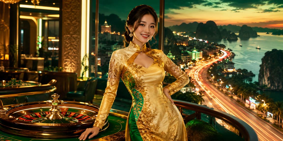 Trò chơi Roulette online với áo dài Việt Nam tại Hạ Long Bay
