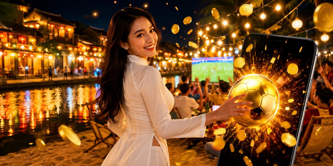 Người dùng theo dõi cá cược bóng đá tại Hội An trên điện thoại